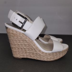 Michael Kors White Wedge Heels Sandals